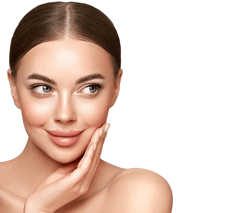 young-woman-hand-on-face-smiling-looking-right-800x710